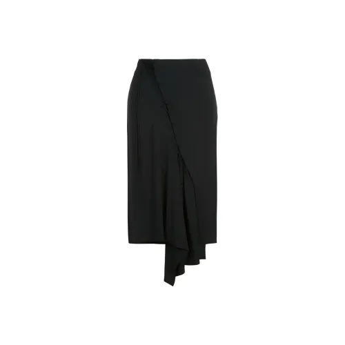 Yohji Yamamoto Черные Женские Повседневные Длинные Юбки