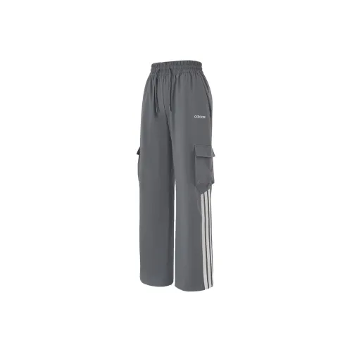 Adidas Sportlife Серые Женские Вязаные Тренировочные Брюки