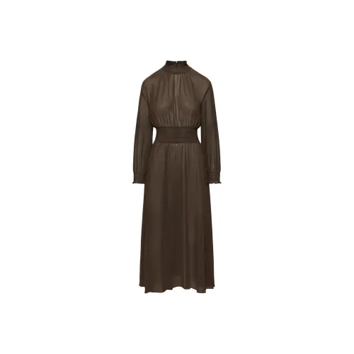 ARITZIA WILFRED Тернер Платье Длинное с длинными рукавами Платье Женское Богатый мокко коричневый Темный мокко коричневый