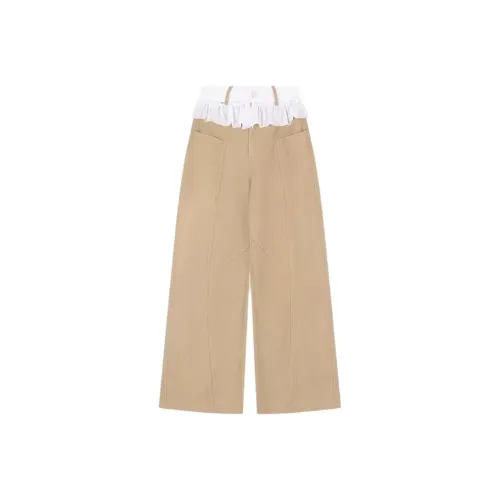 Mu Qingqing Джинсы Унисекс Темно-хаки