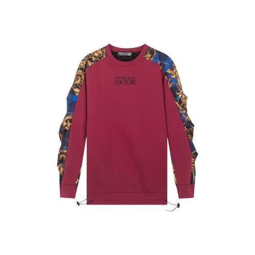 VERSACE JEANS COUTURE SS22 Длинное платье с длинными рукавами женское красное