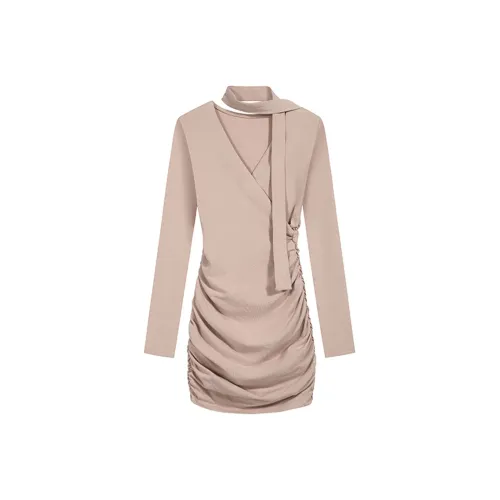 ETSE Длинное платье с длинными рукавами женское