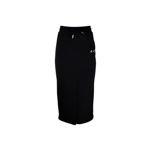 Off Белый FW21 Черный Женские Повседневные Длинные Юбки