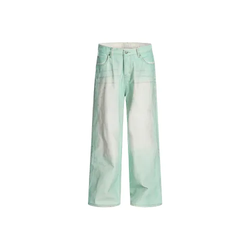 BEAR UNION Джинсы Унисекс Светящиеся в темноте Зеленые