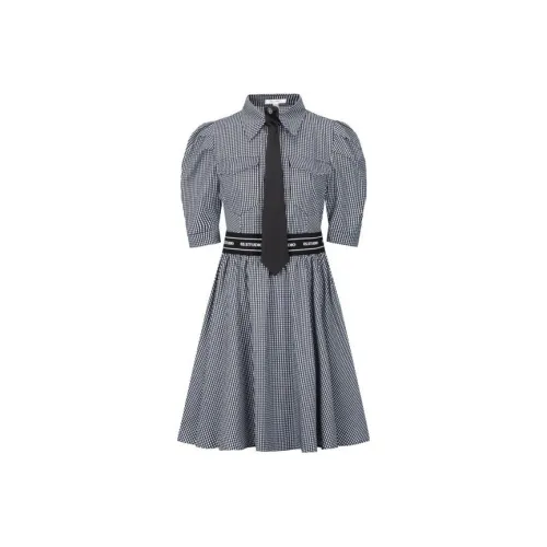 GIVH SHYH Black Женские Короткие Платья с Рукавами