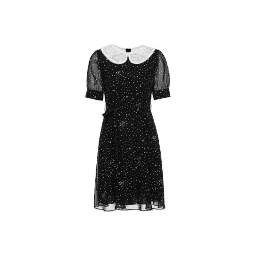 VGRASS STUDIO Black Женские Короткие Платья с Рукавами