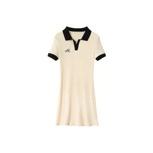 QIUROUYAO Navajo Желтый Женские Короткие Платья с Короткими Рукавами