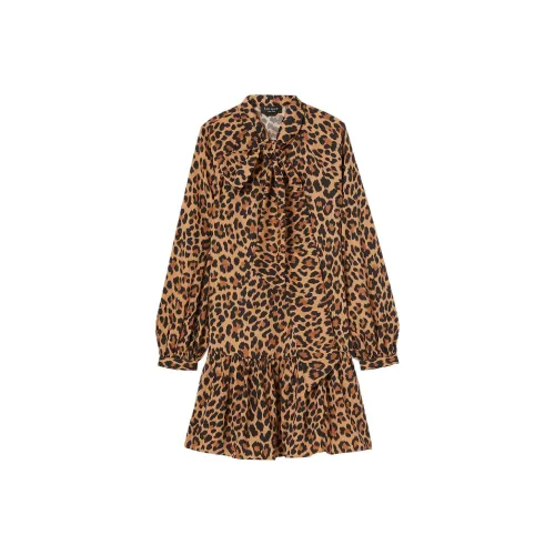 Kate Spade Длинное платье с длинными рукавами женское коричневое