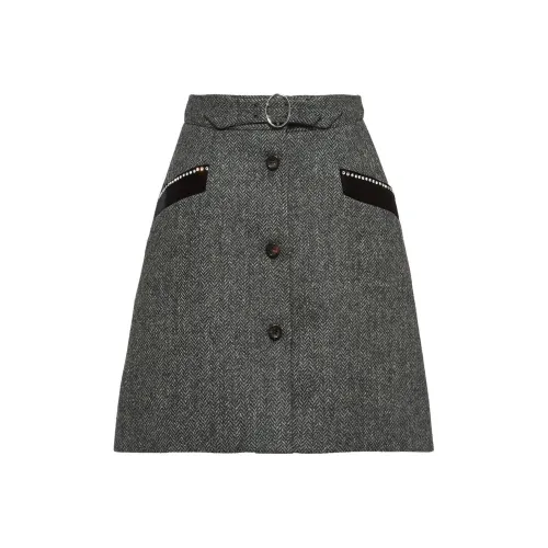 MIU MIU SS22 Повседневные короткие юбки Женские Серый