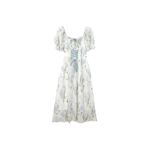 SYEEE WITH U Короткий рукав Платье Женское С цветочным узором