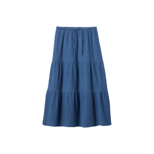 GAP SS25 Denim Long Skirt Women's Blue
