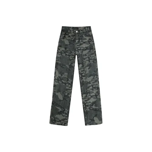 CPAURA Джинсы Женские Камуфляж