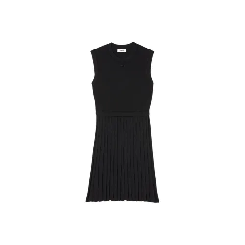 Sandro Без рукавов Платье Женское Черное
