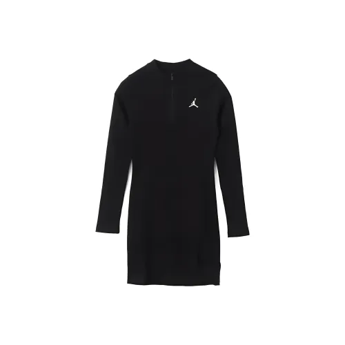 JORDAN BRAND FW24 AS WJ LS Длинный рукав Платье Женское Черное
