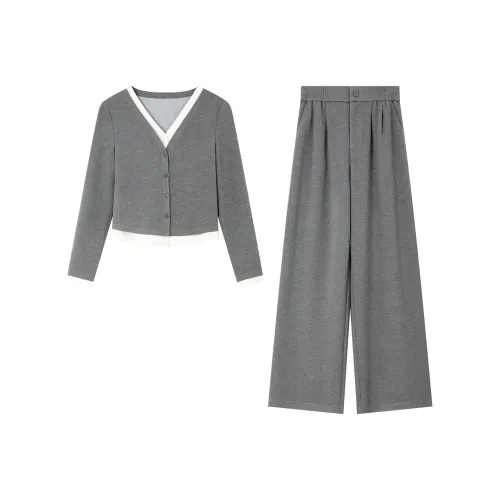 VIMLY Повседневный костюм женский темно-серый