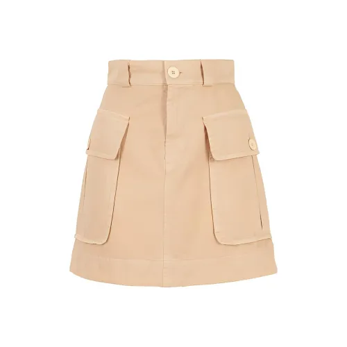 SEE BY CHLOE Желтые Женские Джинсовые Короткие Юбки