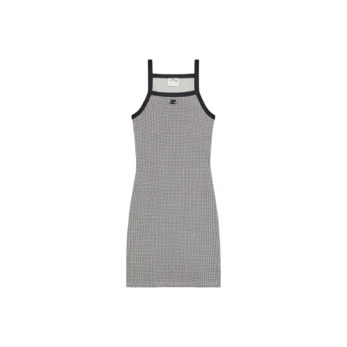 COURREGES Гусиная лапка Белый черный/Черно-белая панда Гусиная лапка Женские Слиплатья