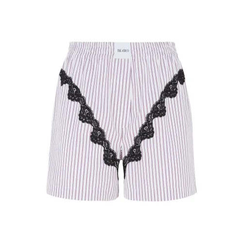 The Attico SS25 Повседневные шорты Женские Белый Фиолетовый