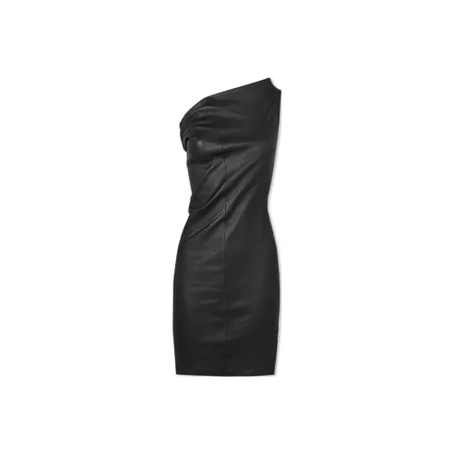 RICK OWENS Черное женское платье без рукавов