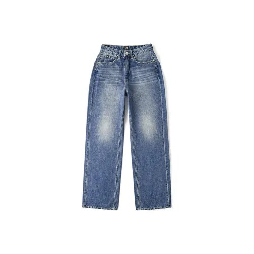 Lee Средний Светло-синий Женские Джинсы