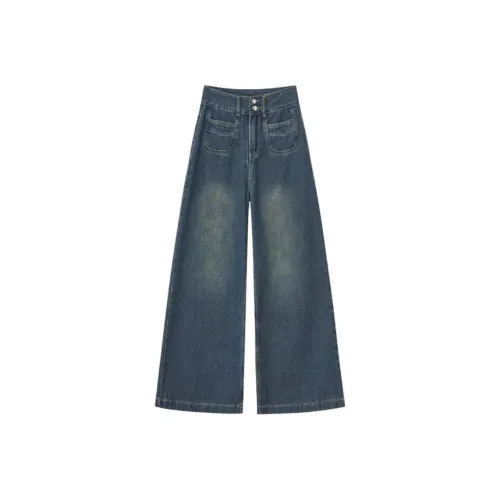 MO VOICE Винтажные синие женские джинсы