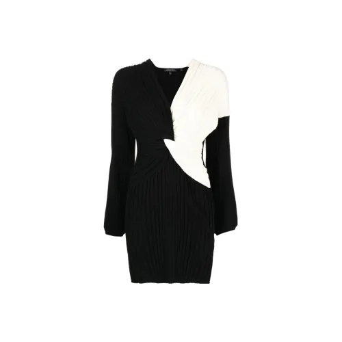 ARMANI EXCHANGEAE SS23 Длинное Платье с Длинными Рукавами Женское Черное