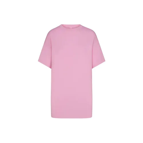 SKIMS Сон T Рубашка Мини Платье Короткий Рукав Платье Женские Жвачка Жвачка