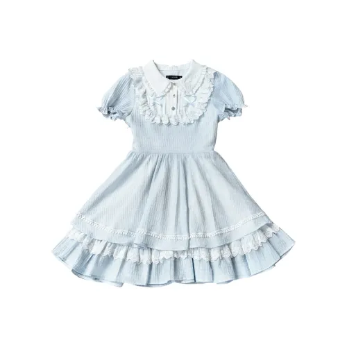 LALAJK Короткое платье с короткими рукавами женское