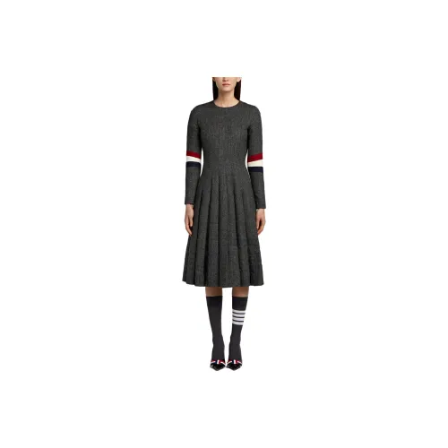 THOM BROWNE Серый Женские Длинные Платья с Рукавами