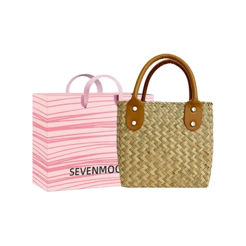 SEVENMOONS Соломенная плетеная сумка стандартная женская светлый темный цвет