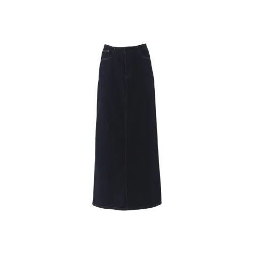 ZXZA Синие Женские Джинсовые Длинные Юбки