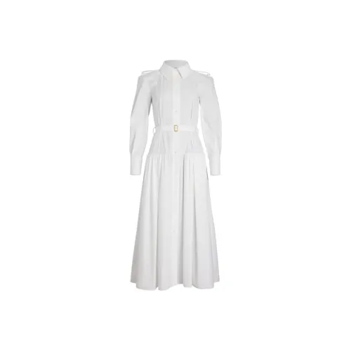 Patou SS24 Длинное платье с длинными рукавами женское белое