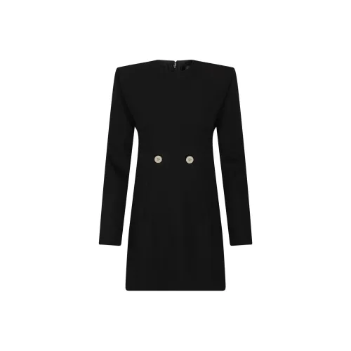 VERSACE Длинное платье с длинными рукавами женское черное