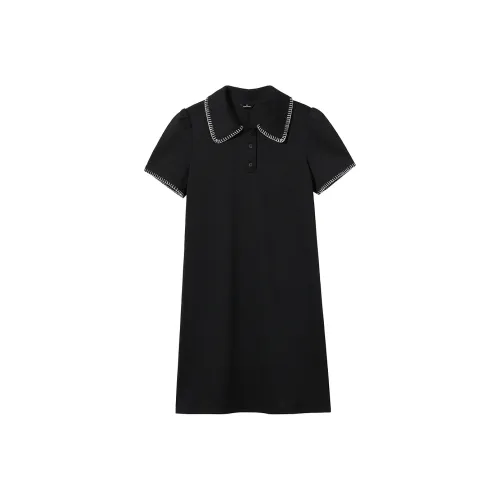 Hotwind Короткий рукав Платье Женское 01 Черный
