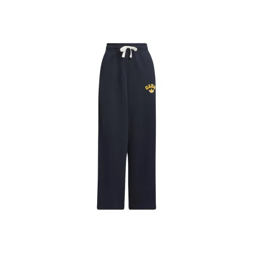 Adidas Originals COLLEGIATE Широкие Брюки Sweat Joggers Вязаные Тренировочные Штаны Женские Темно-Синий