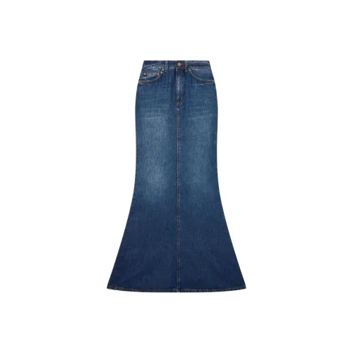 Dondup SS25 Denim Long Skirt Women's Blue Dondup SS25 Деним Длинная Юбка Женская Синяя