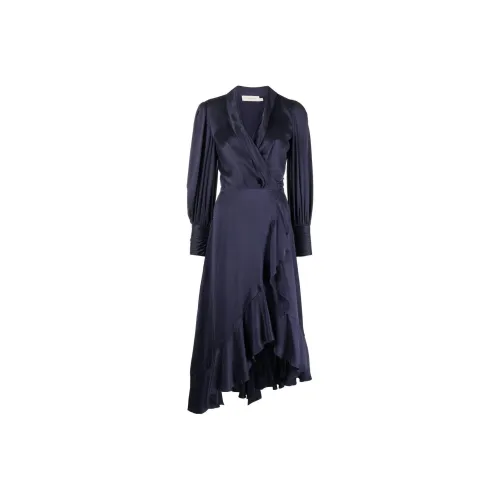 Zimmermann Темно-фиолетовый Женские Платья с Длинным Рукавом