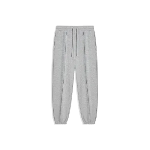 XTEP Little C Pants Вязаные Тренировочные Штаны Флисовые Подкладочные Женские Светлый Фотиния Серый