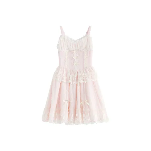 9 Кошачьих Лакомства Slip Платье Женское Розовое