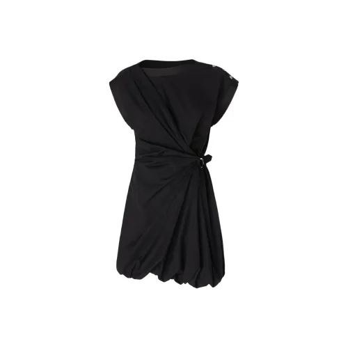 PINKO Черное Женское Короткое Платье с Рукавами