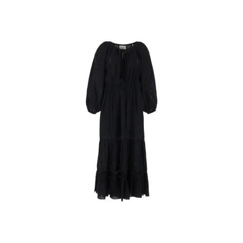 ISABEL MARANT ETOILE Черное Женское Длинное Платье с Рукавами