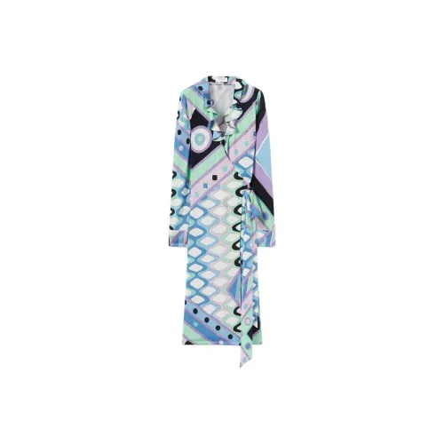 EMILIO PUCCI Blue Женские Длинные Платья с Рукавами