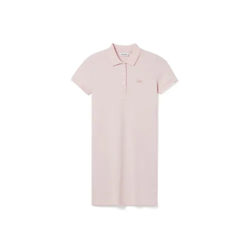 LACOSTE Светло-розовый Женские Короткие Платья с Рукавами