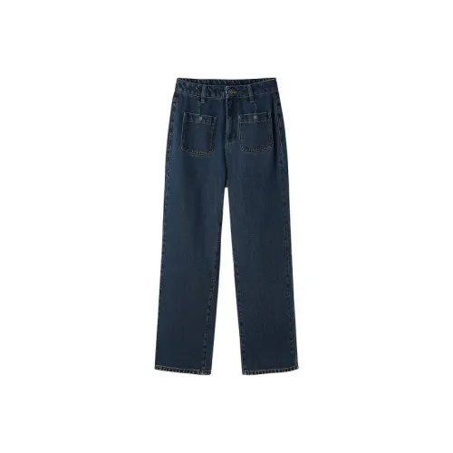 Pit Джинсы Женские Темно-Джинсовый Синий
