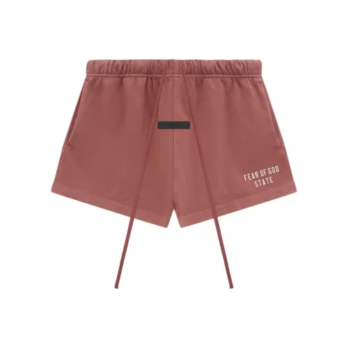 Fear Of God Essentials Малиновые Светящиеся Женские Повседневные Шорты