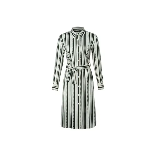 DEGRE ZERO Длинное платье с длинными рукавами женское Variable ширина полосы