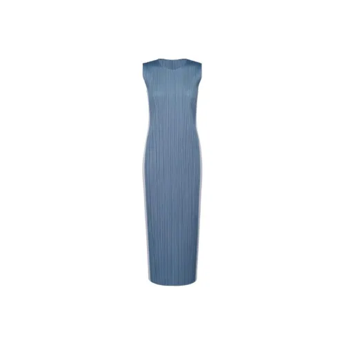 PLEATS PLEASE ISSEY MIYAKE SS24 Без рукавов Платье Женское Стальной Синий