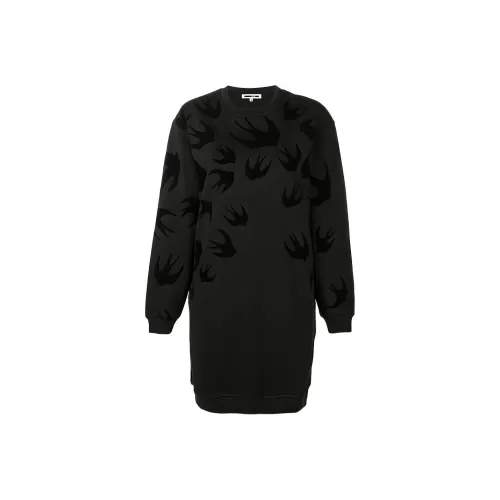 Alexander McQueen Black Женские Длинные Рукава Платья