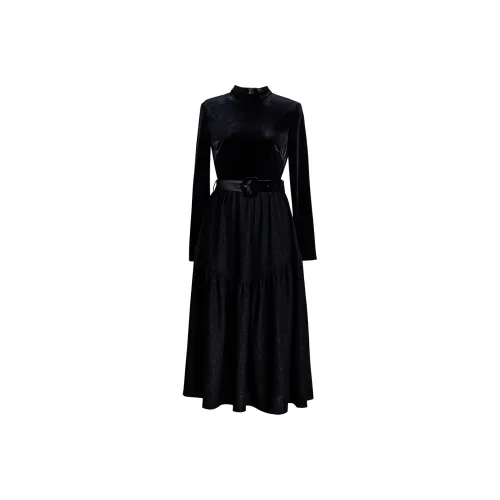 ROEYSHOUSE Длинное платье с длинными рукавами женское черное