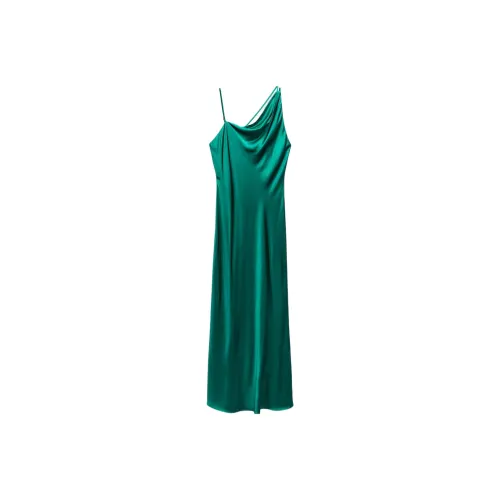 ZARA Изумруд Женские Слип-платья